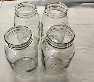 4 barattoli in vetro "Bormioli" da litri 1,5 