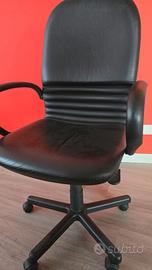 Sedia Ufficio in Ecopelle Nera