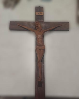 Crocifisso scultura Gesù Cristo fatto a mano