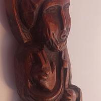 Scultura di San Pietro, statua in legno intagliata