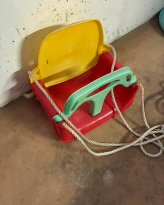 Altalena/seggiolino bambini con schienale sicurezz