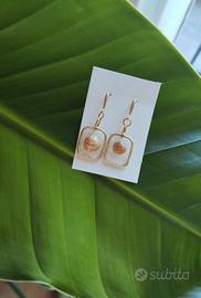 Orecchini artigianali a conchiglia - placcato oro