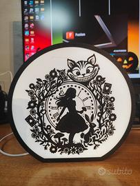 Lampada Lightbox Alice in Wonderland 
