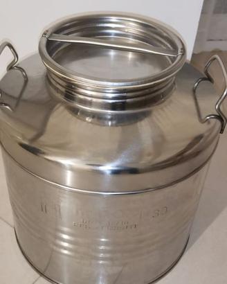 Contenitore Bidone Fusto Acciaio Inox