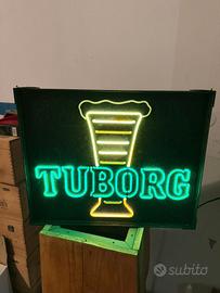 Insegna luminosa Tuborg birra