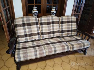 Salotto vintage in legno massello stile rustico