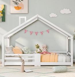 Lettino letto bimbo bimba legno casa casetta
