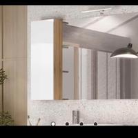 Armadietto e specchio da bagno