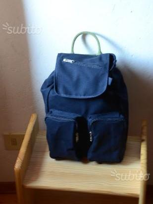 Zainetto ecologico in canapa blu