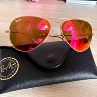 Occhiali Ray-Ban  Aviator rosso oro RB3025