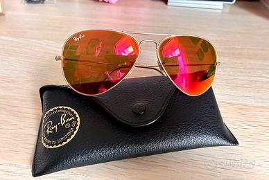 Occhiali Ray-Ban  Aviator rosso oro RB3025