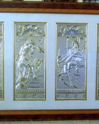 LE QUATTRO STAGIONI 77X47. ARGENTO 925.