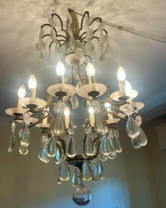 Lampadario a sospensione vintage a più bracci/luci