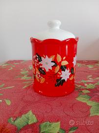 Barattolo in ceramica di Natale