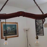 giogo d'epoca punzonato lampadario a 4 luci 