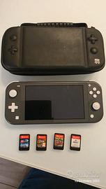 Nintendo Switch Lite grigia + 4 giochi +  custodia