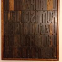 quadro con caratteri tipografici 