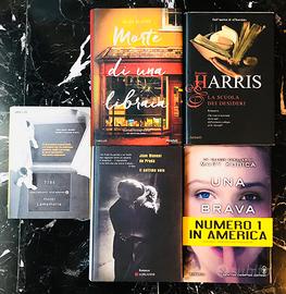 Lotto di 5 libri romanzi e thriller