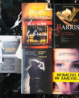 Lotto di 5 libri romanzi e thriller