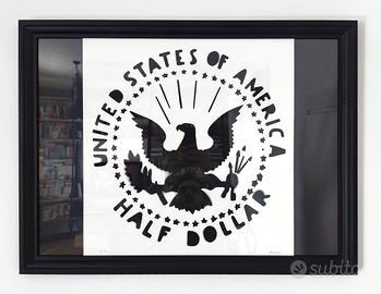 Franco Angeli "Half Dollar" - Grafica vintage