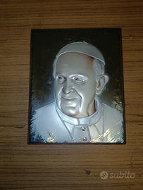 Quadro in argento di papà francesco