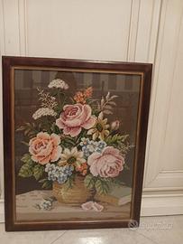 Quadri e Arazzi a Mezzo Punto Fatti a Mano Vintage