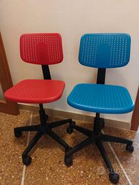 Coppia sedie Ikea girevoli ufficio o casa