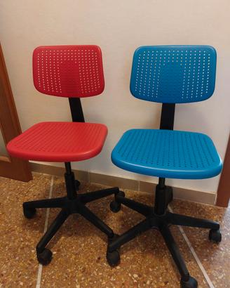 Coppia sedie Ikea girevoli ufficio o casa
