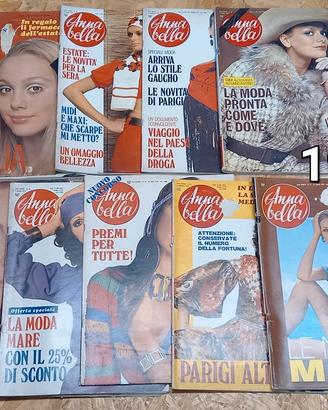9 Riviste vintage Annabella moda pubblicità 1970
