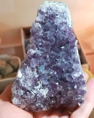 Drusa di Ametista, bel colore viola (Brasile)