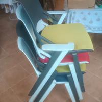 4 sedie plastica