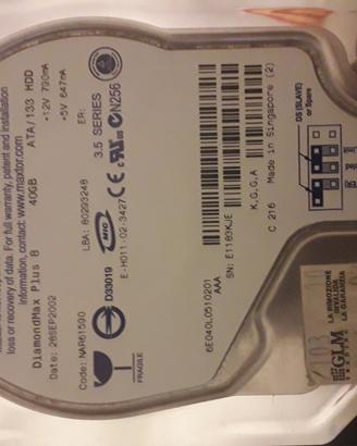Hard disk Maxtor ATA/133 HDD 40 gb