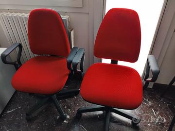 2 Sedie da ufficio con rotelle 