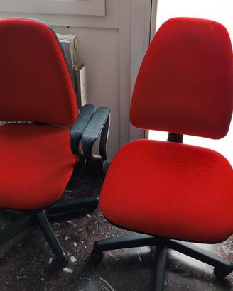 2 Sedie da ufficio con rotelle 