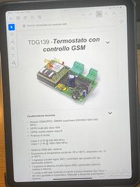 termostato con controllo  a distanza (gsm) tdg 139