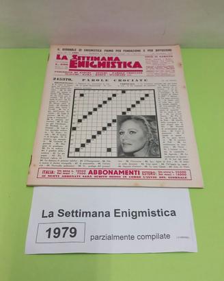 LA SETTIMANA ENIGMISTICA, anno 1979, parzialmente
