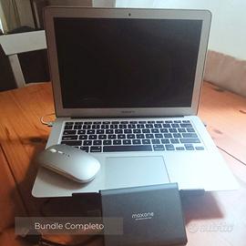 MacBook Air 13" 2017 con mouse e HD esterno 500GB