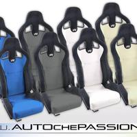 Coppia sedili sportivi universali tipo alcantara