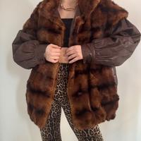 Giacca in pelle e in pellice