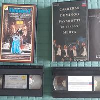 2 VHS ORIGINALI:I 3 TENORI ROMA 90-TURANDOT ZEFFIR