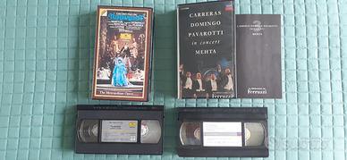 2 VHS ORIGINALI:I 3 TENORI ROMA 90-TURANDOT ZEFFIR