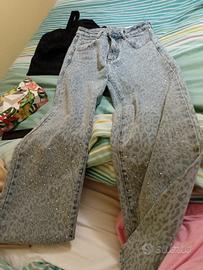 jeans modello largo tagli Xs