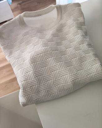 maglioncino bianco uomo a quadri