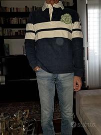 Felpa Tommy Hilfiger interlock tg. M Blu/Panna