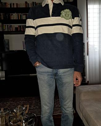 Felpa Tommy Hilfiger interlock tg. M Blu/Panna