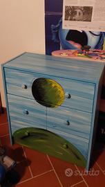 Cassettiera ikea in pino personalizzata