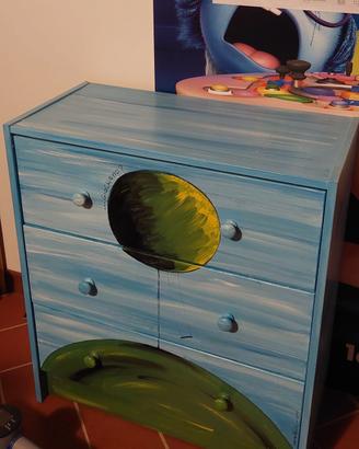 Cassettiera ikea in pino personalizzata