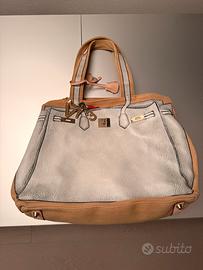 Borsa Tote Maxi V73 in Tela Canvas con stampa