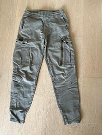 Pantalone Cargo Pull&Bear Grigio/verde