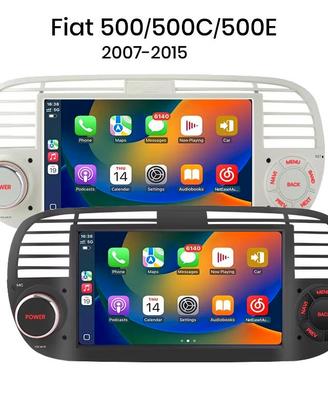 Autoradio 2 DIN Android 12 Fiat 500 (2007–2015)